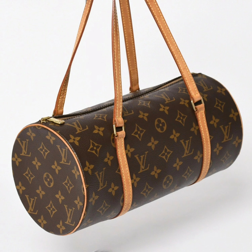 Louis Vuitton Cylindrical Handbag Papillon Monogram Brown